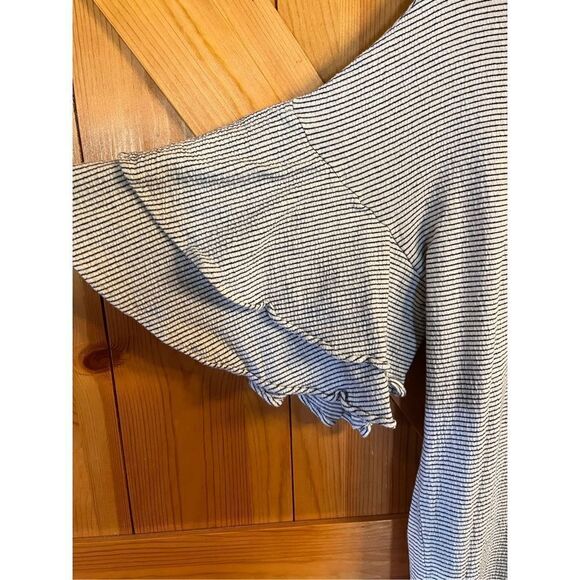 Lucky Brand Striped Ruffled Sleeve Shift Dress Size Small (2801) - Picture 3 of 6